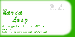 maria losz business card